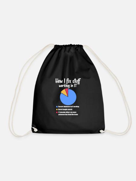 Technischer Support Computer It Admin Geschenk - Turnbeutel - Schwarz