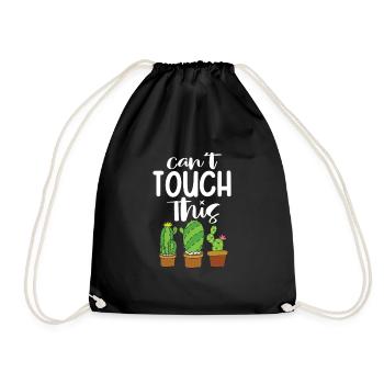 Cactus Cactus Plant Prickly Plants Gift - Drawstring Bag - black - Front