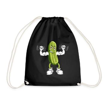 Vegan Fitness Vegan Bodybuilding Concombre - Sac de sport léger - noir - Devant