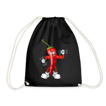 Vegan Vegan Bodybuilding Piment Rouge - Sac de sport léger - noir - Devant