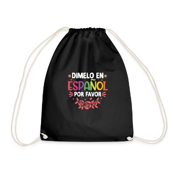 Spanischlehrer Spanisch Lehrer Schule Geschenk - Turnbeutel - Schwarz - Vorne