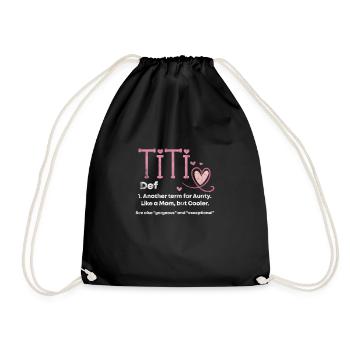 Aunt - Drawstring Bag - black - Front