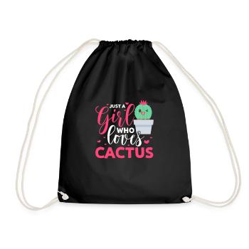 Cactus Fille Cactus Fille Fille Cadeau - Sac de sport léger - noir - Devant