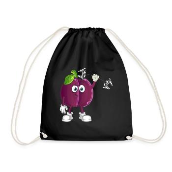 Vegan Vegan Bodybuilding Champignon Prune - Sac de sport léger - noir - Devant