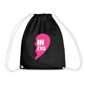 Zwillingsschwester Familie Baby Zwillinge Geschenk - Turnbeutel - Schwarz - Vorne