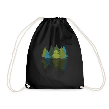 Forest - Drawstring Bag - black - Front