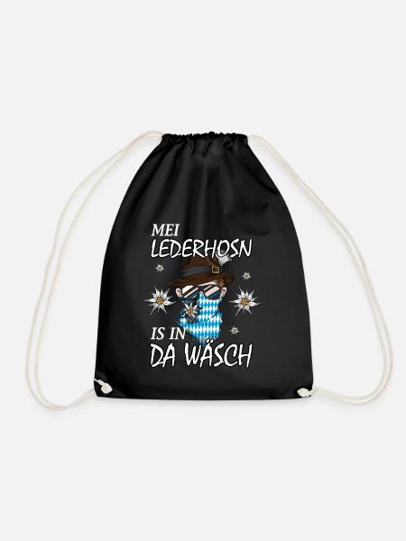 Bayern Traditionales Outfit Trachten Spruch Design - Turnbeutel - Schwarz