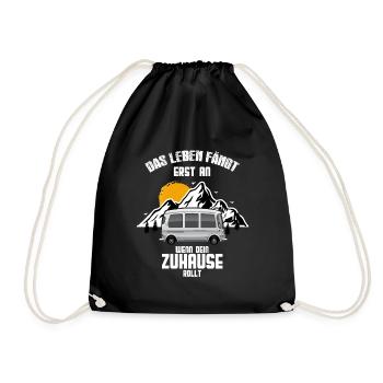 Caravane Camping Camping Amis Camping Fans - Sac de sport léger - noir - Devant