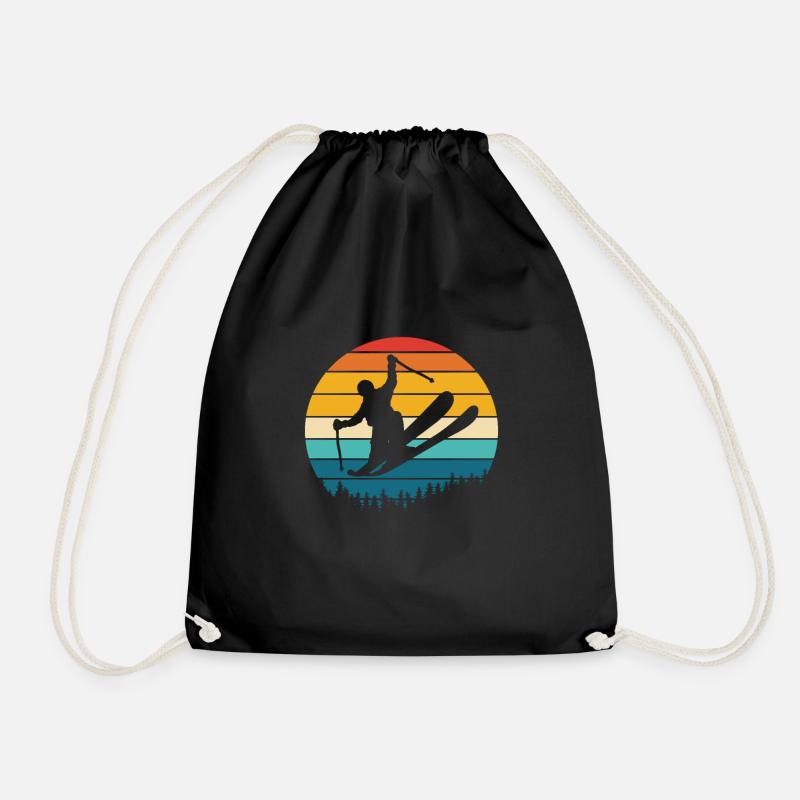 Ski - Drawstring Bag - black