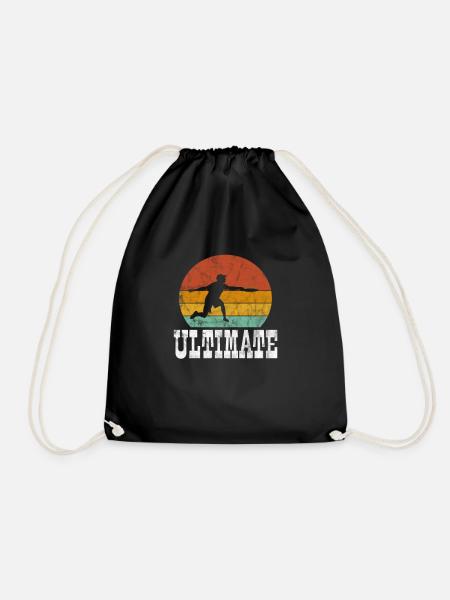 Ultimate Frisbee - Drawstring Bag - black