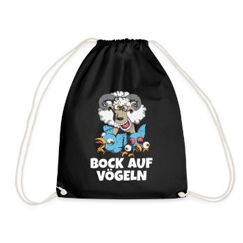 Zweideutig Ziegenbock Bock auf Vögeln Sex - Turnbeutel - Schwarz - Vorne