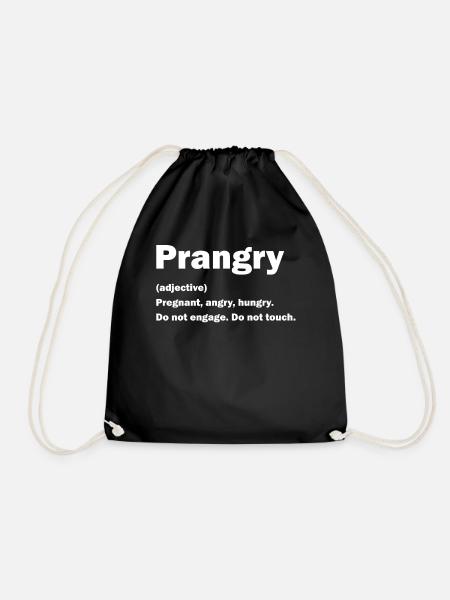 Prangry Angry Hungry Do Not Engage Do Not Touch - Turnbeutel - Schwarz