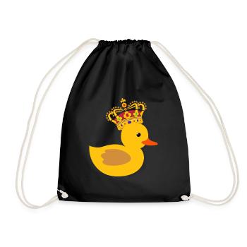 Canard en caoutchouc Cadeau Reine King Crown - Sac de sport léger - noir - Devant