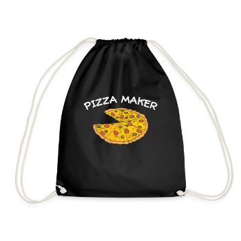 Pizza Maker Gift Pizzaiolo - Drawstring Bag - black - Front
