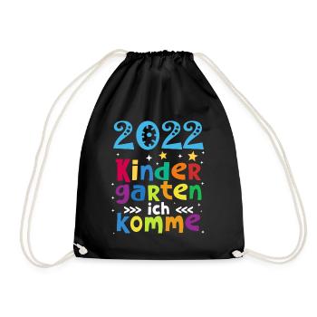 Kindergarten ich komme 2022 - Turnbeutel - Schwarz - Vorne