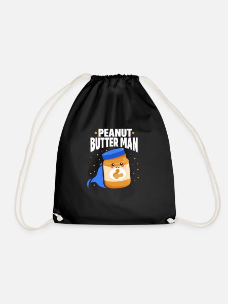 Erdnussbutter Erdnuss Butter Erdnüsse Geschenk - Turnbeutel - Schwarz
