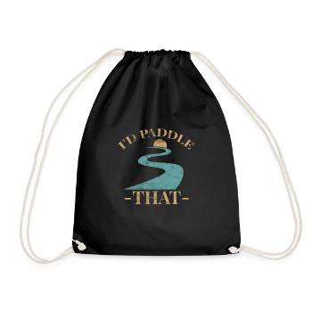 SUP Stand Up Paddling Paddel Wassersport Geschenk - Turnbeutel - Schwarz - Vorne