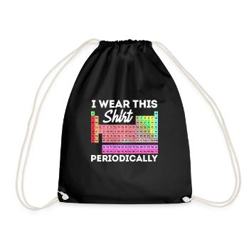 Periodic table - Drawstring Bag - black - Front