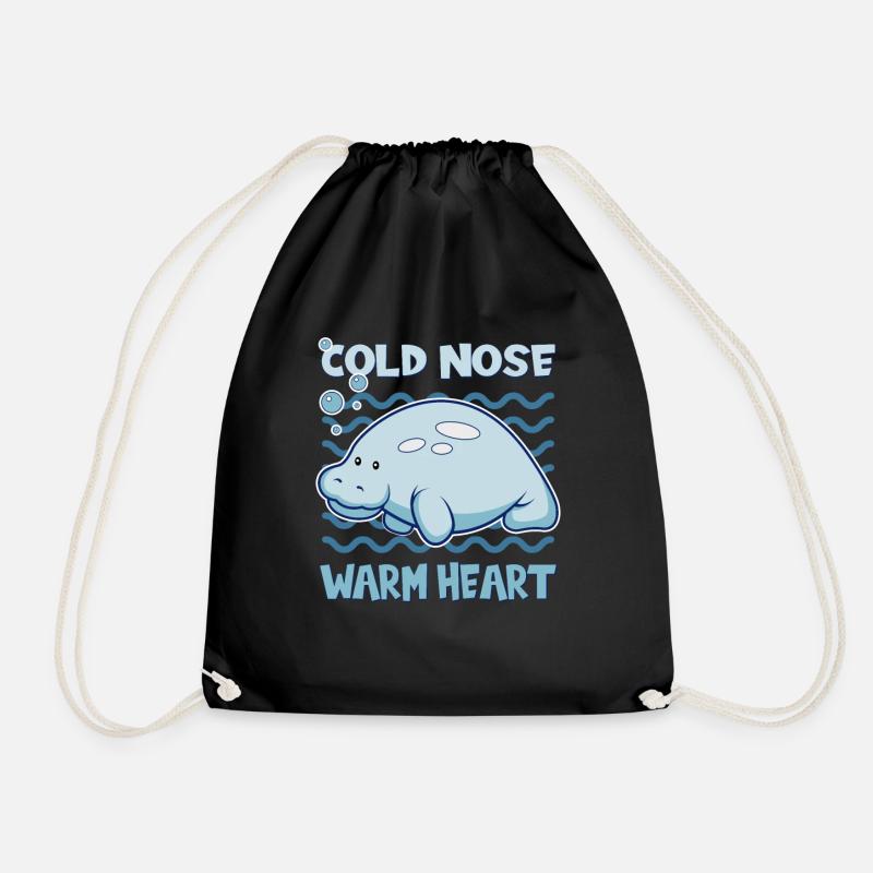 Cold Nose Warm Heart Manatee Seekuh - Turnbeutel - Schwarz