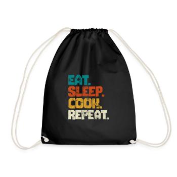 Cooking Cook Cook Restaurant Kitchen Gift - Drawstring Bag - black - Front