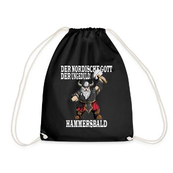 Wikinger Nordische Gott der Ungeduld Hammersbald - Turnbeutel - Schwarz - Vorne