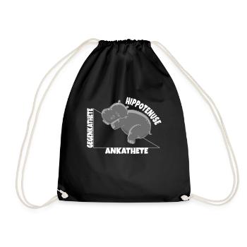 Hippo Mathe Hippotenuse Winkelfunktion Hypotenuse - Turnbeutel - Schwarz - Vorne