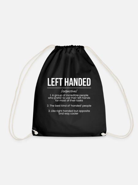 Left Handed Definition Linkshänder - Turnbeutel - Schwarz