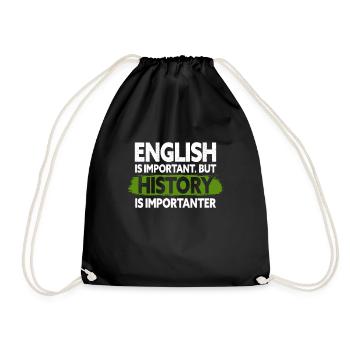 History - Drawstring Bag - black - Front