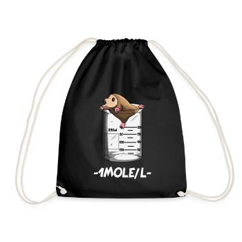 Professeur de chimie 1 Mole / L Mole Chimie Science - Sac de sport léger - noir - Devant
