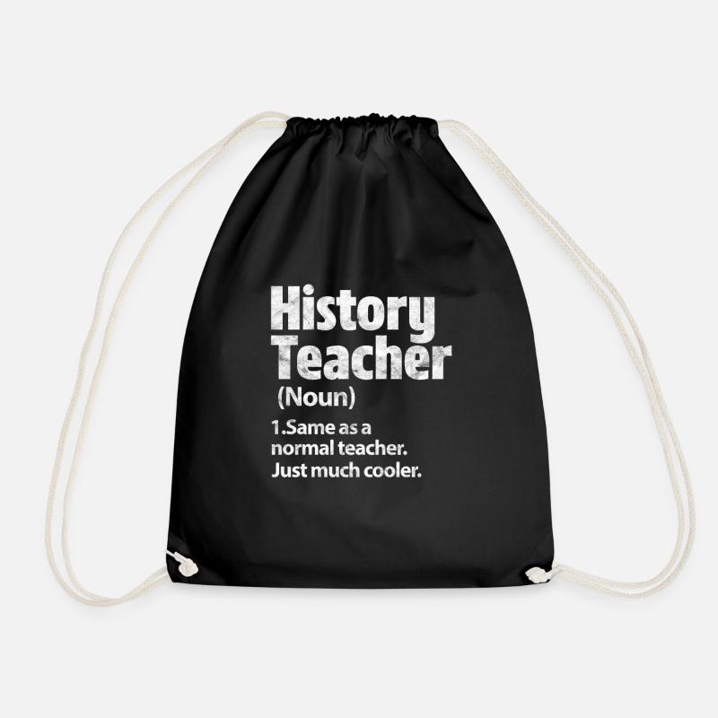 Geschichte Lehrer Geschichtslehrer Historie - Turnbeutel - Schwarz