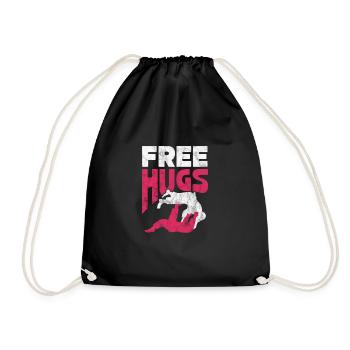 Jiu Jitsu Bjj Martial Arts Jiu-Jitsu Fight Gift - Drawstring Bag - black - Front