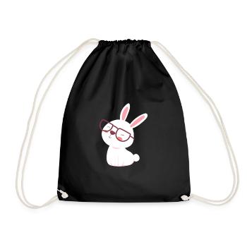 Hase - Turnbeutel - Schwarz - Vorne