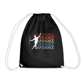 Vintage Retro Tap Dance Stepptanz - Sac de sport léger - noir - Devant
