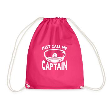 Captain - Drawstring Bag - fuchsia - Front