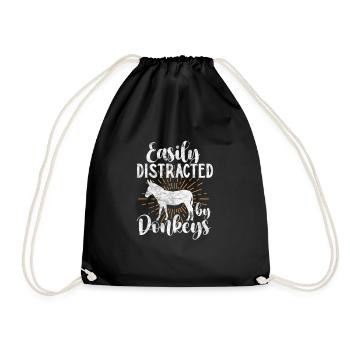 Âne - Sac de sport léger - noir - Devant
