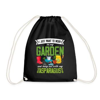 JardinAge Légumes Asperges Végétaliennes - Sac de sport léger - noir - Devant
