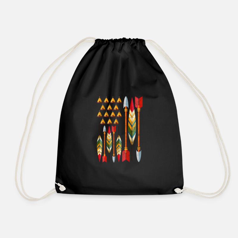 Cadeau Apache amérindien - Sac de sport léger - noir