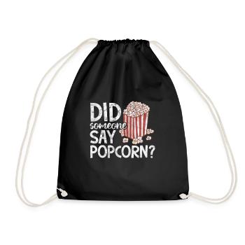 Popcorn - Turnbeutel - Schwarz - Vorne
