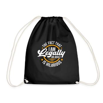 Adult Adult Age of majority Gift - Drawstring Bag - black - Front