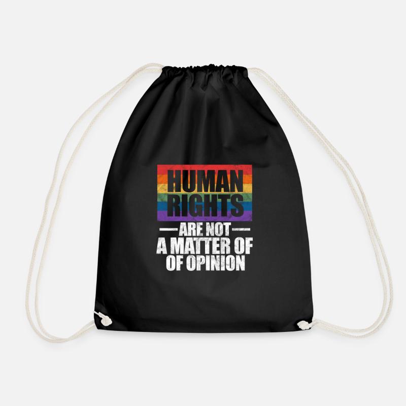 Menschenrechte Antirassismus Toleranz Geschenk - Turnbeutel - Schwarz