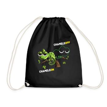 Chameleon Chameleoff Light Switch Camouflage Lizard - Drawstring Bag - black - Front