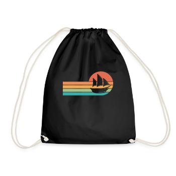 Captain - Drawstring Bag - black - Front