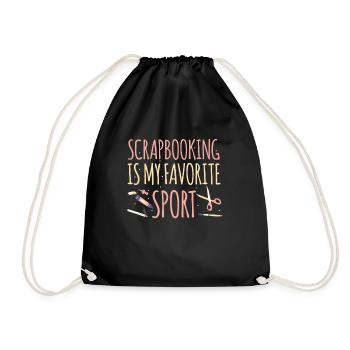 Scrapbooking Is My Favorite Sport - Turnbeutel - Schwarz - Vorne