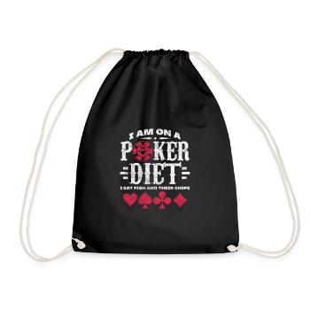 Poker - Turnbeutel - Schwarz - Vorne