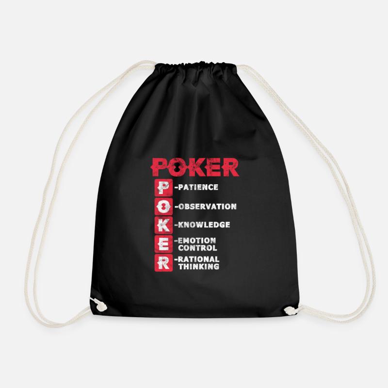 Poker - Turnbeutel - Schwarz