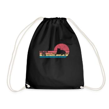 Skateboard Cat Skater Skate Skate Cadeau - Sac de sport léger - noir - Devant