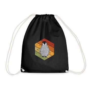 Penguin - Drawstring Bag - black - Front