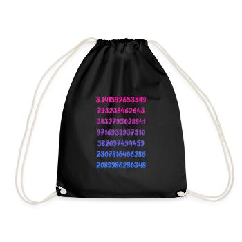 Mathematics - Drawstring Bag - black - Front