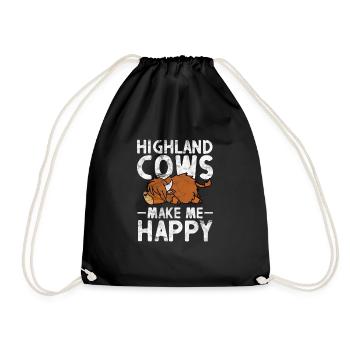 Cow Cow Cows Farm Farmer Gift - Drawstring Bag - black - Front