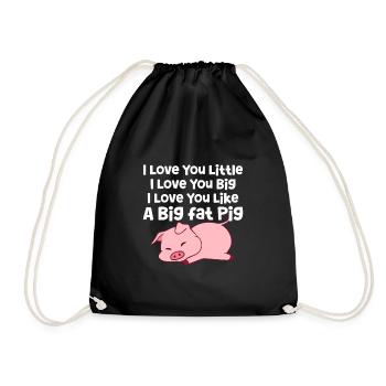 Cochon - Sac de sport léger - noir - Devant